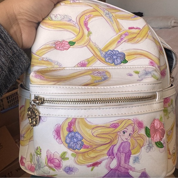 Danielle Nicole Disney Tangled Rapunzel Flow Hair mini backpack. - Picture 12 of 13
